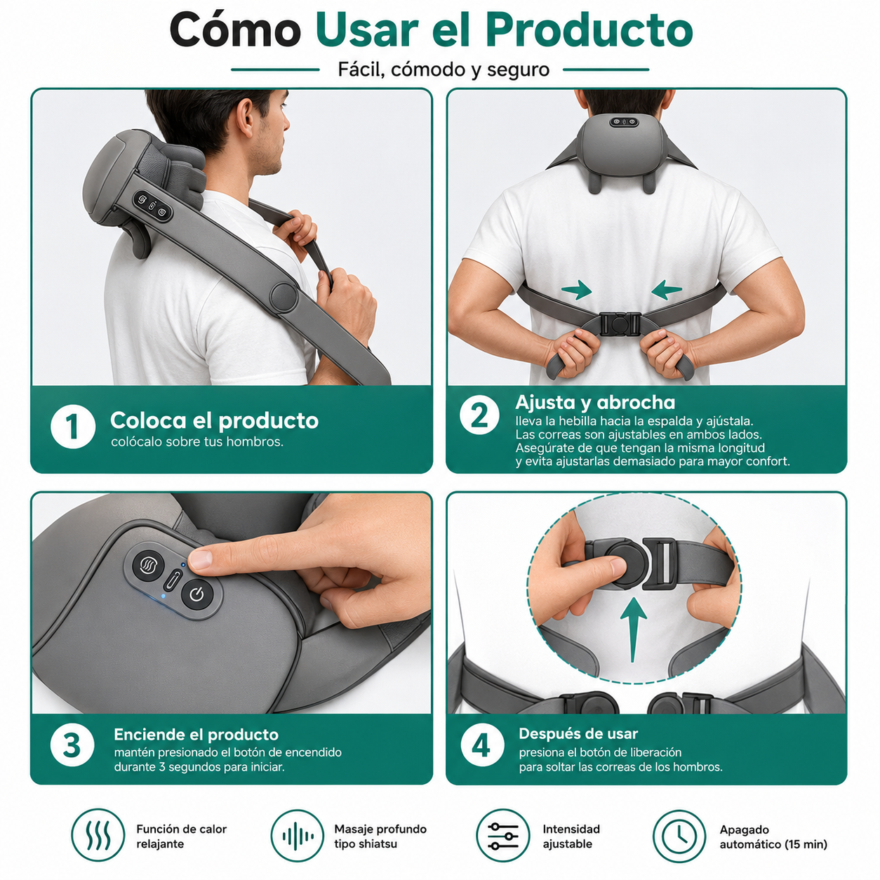 🔥Masajeador 4D Multifuncional – Alivio Instantáneo para tu Cuerpo🔥